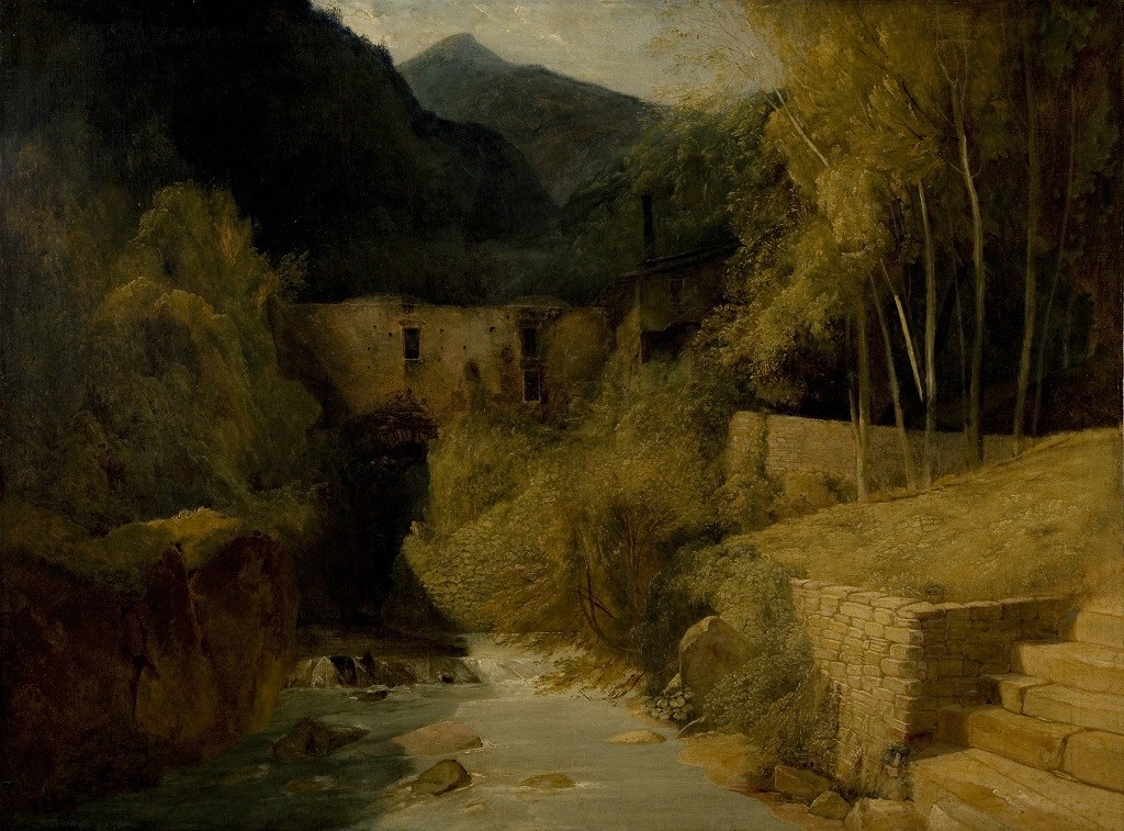 Carl Blechen, Das Mühlental bei Amalfi, um 1830 (Quelle: Foto: Stiftung Fürst-Pückler-Museum Park und Schloss Branitz) Carl Blechen, Das Mühlental bei Amalfi, um 1830 (Bild hat eine Langbeschreibung)
